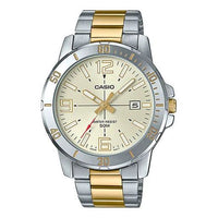 CASIO Stainless Steel Strap Quartz Waterproof Unisex Mens Light Grey Analog MTP-VD01SG-9B