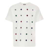 Men's DIOR SS21 Cotton Round Neck Short Sleeve White 863J611M0426-079
