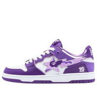 (WMNS) A BATHING APE Sk8 Leather Low 'Purple' 16 1J22-291-002-PURPLE