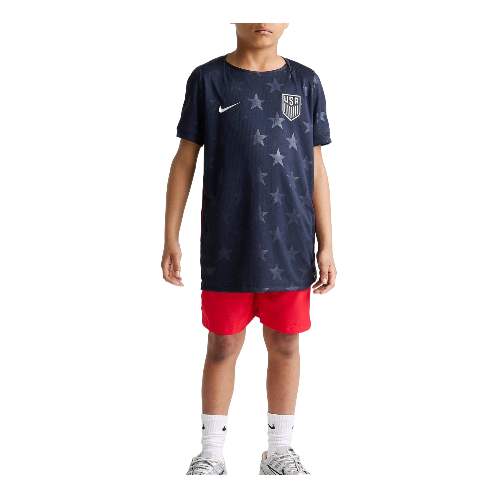 (GS) Nike USMNT 2026 Stadium Away Dri-FIT Soccer Jersey 'Dark Obsidian University Red Pure Platinum' IB5227-475