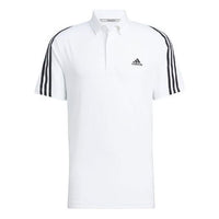 adidas Stripe Logo Casual Short Sleeve Shirt White HG8266