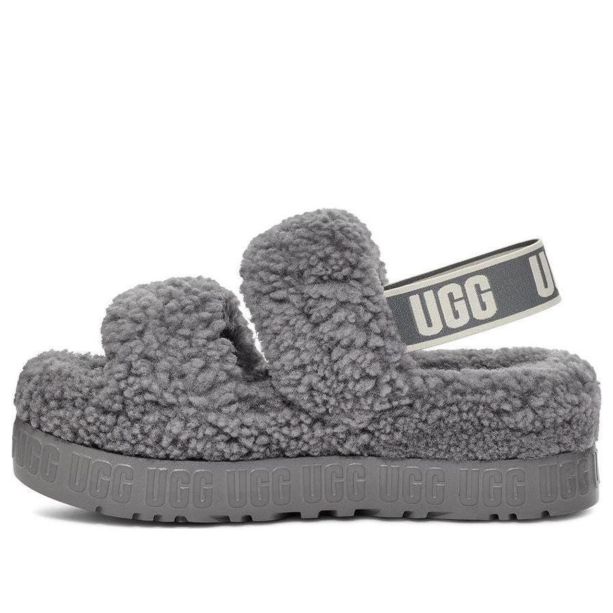 (WMNS) UGG Oh Fluffita Slide 'Grey' 1120876-LGH