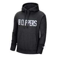Nike Ce Logo Nba Sports Printing Los Angeles Clippers hooded Pullover Fleece Black DC0807-010