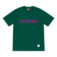 Supreme SS19 Shatter Tee Dark Green Logo Tee SUP-SS19-008