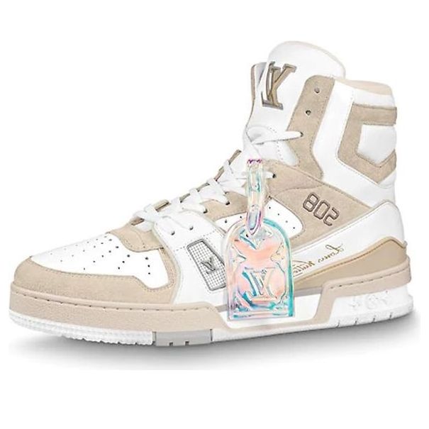 LOUIS VUITTON Trainer Ankle Sneakers 'Beige' 1A7P27