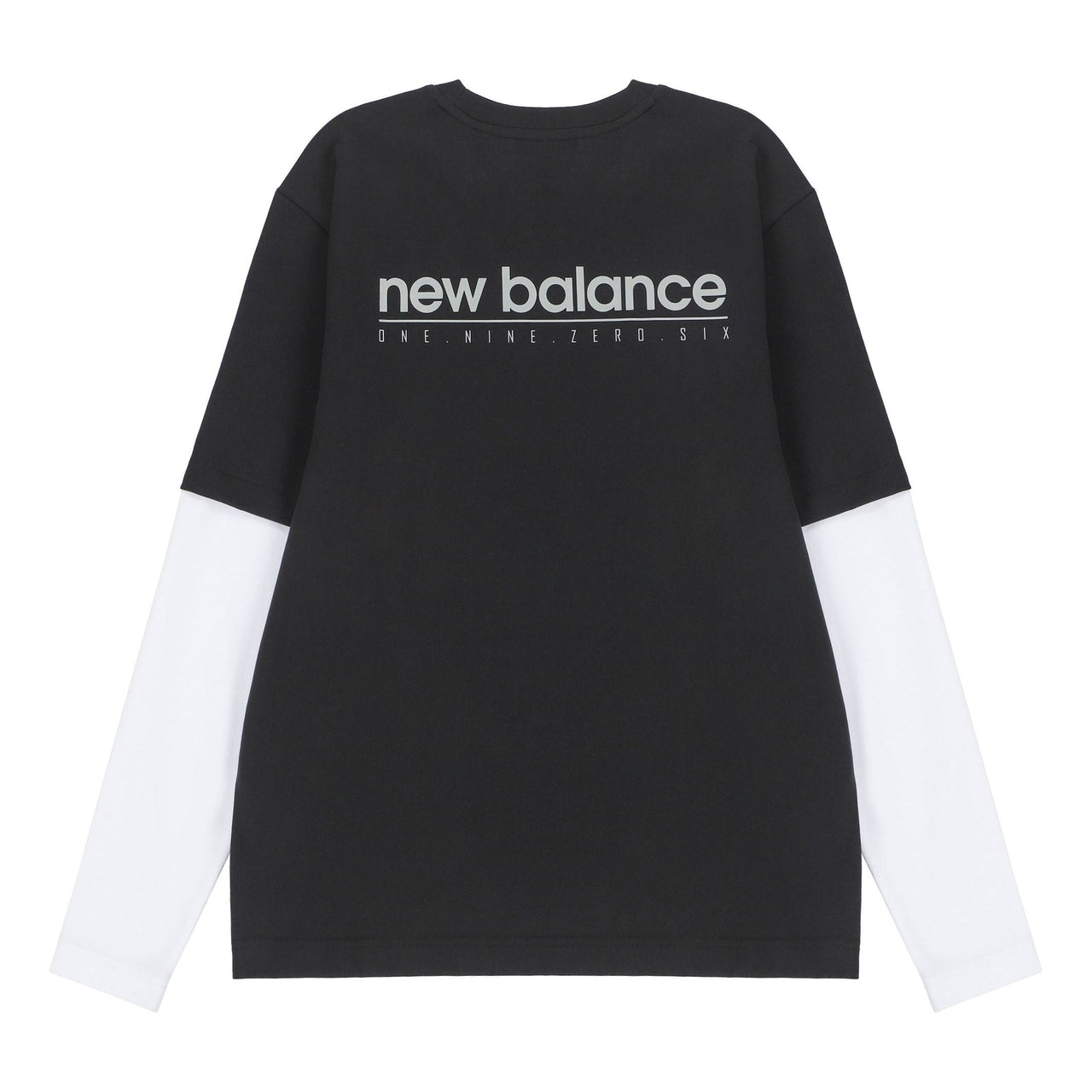 New Balance Contrasting Colors Sports Round Neck Pullover Black T-Shirt 5DC16063-BK