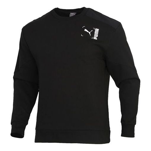PUMA Nu-tility Round Neck Casual Pullover Sports Black 585239-01