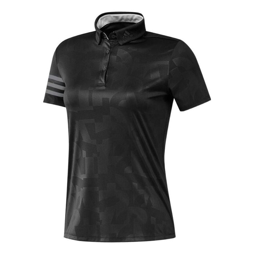 (WMNS) adidas Polo Shirt Asia Sizing 'Black' GM3669