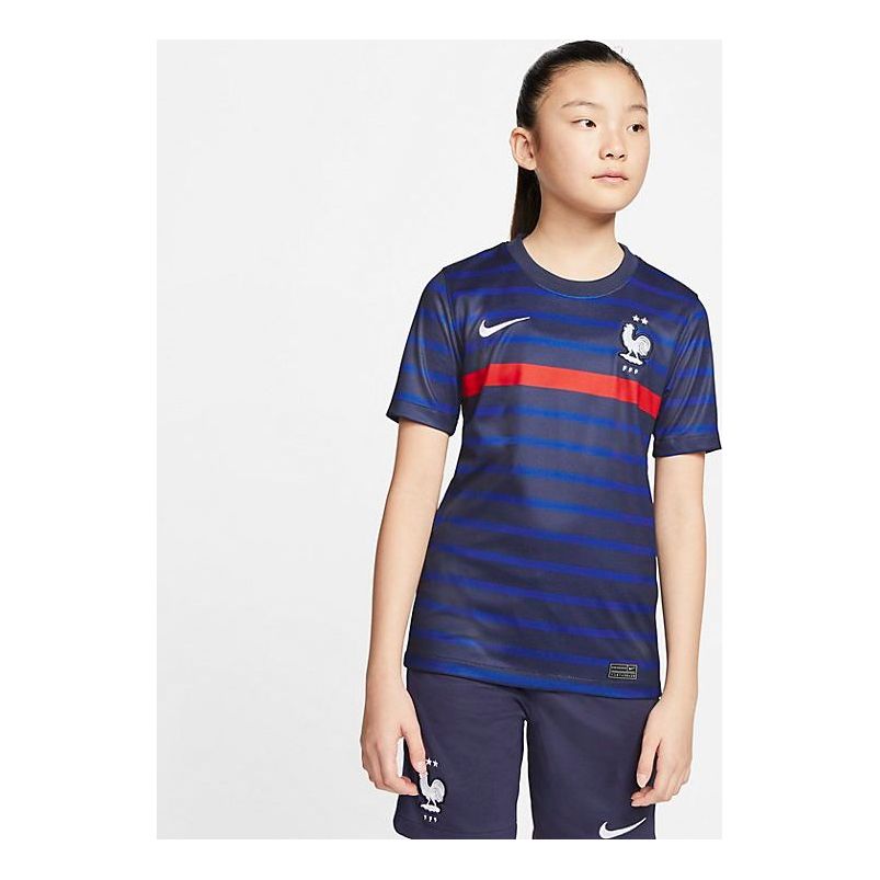(GS) Nike FFF Youth Y NK Breathe BRT Stadium STAD Jersey JSY Short Sleeve SS Home HM BLACKENED Blue CD1036-498