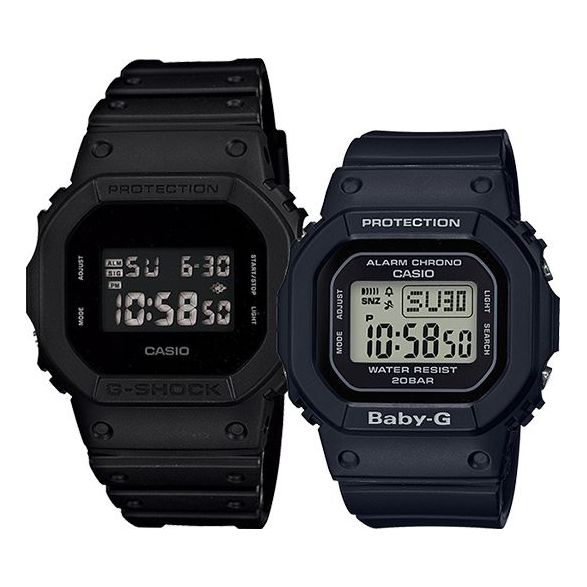CASIO G-Shock & Baby-G Set 'Black' DW-5600BB-1PR&BGD-560-1PR