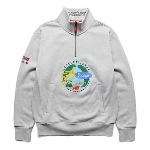 New Balance x Bodega Quarter Zip Sweatshirt Asia Sizing 'Athletic Grey' MT13540AG