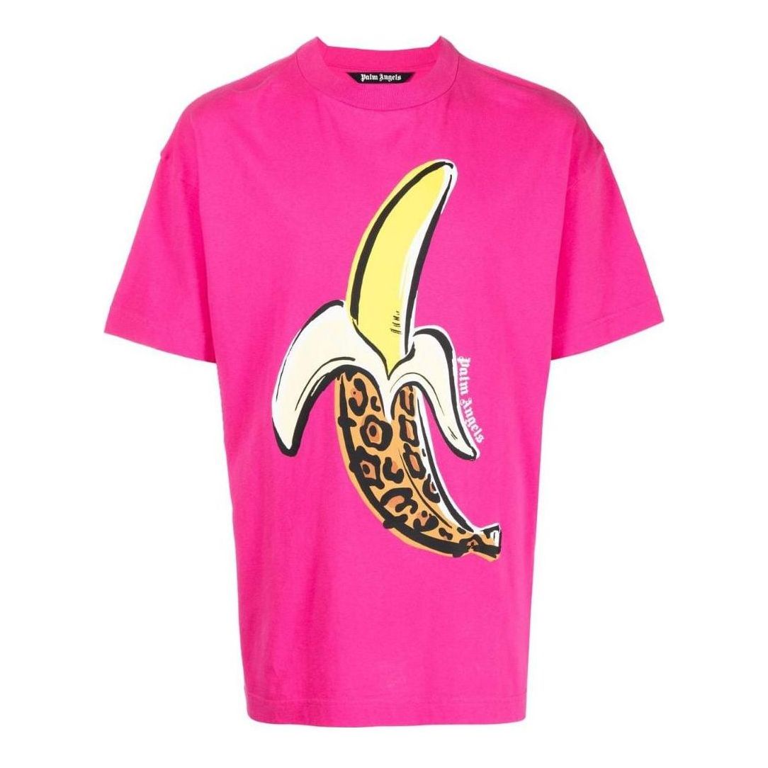 Palm Angels Banana T-Shirt 'Fuchsia Yellow' PMAA001F22JER0063218