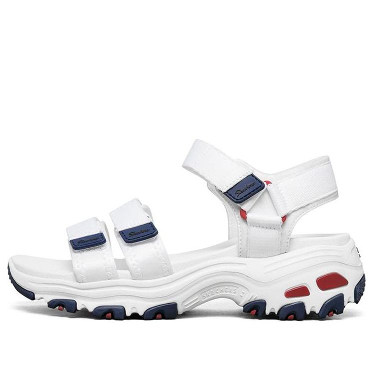 (WMNS) Skechers D'Lites Slipper GS White/Blue/Red 31514-WNVR