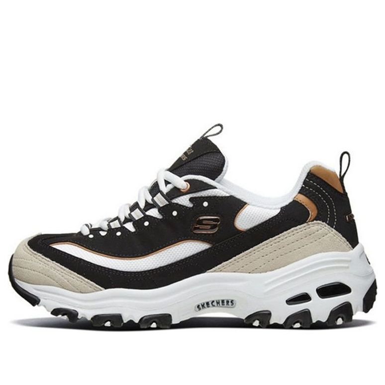 (WMNS) Skechers D Lites 1.0 Low-Top Running Shoes Black/Gold 66666228-BKGD