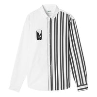 Men's KENZO Character Pattern Long Sleeves White Shirt FA55CH4141LB-01