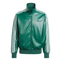 adidas Firebird Adicolor Three Stripes Synthetic Fabric Loose Jacket Asia Sizing 'Collegiate Green' IZ4032