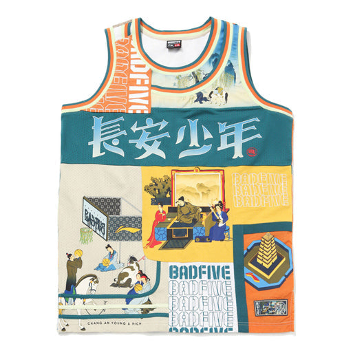 Li-Ning BadFive Changan Boys Graphic Basketball Jersey 'Multi-Color' AAYQ515-1