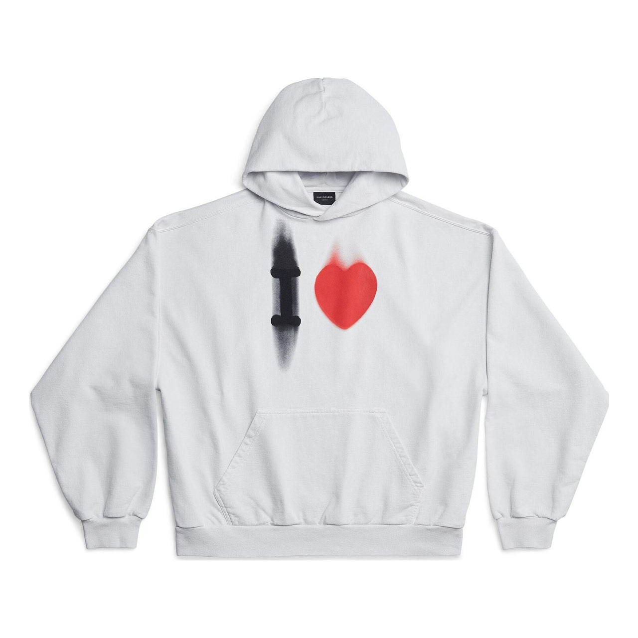 Balenciaga I Love Hoodie Medium Fit 'White' 742603TOVH59081