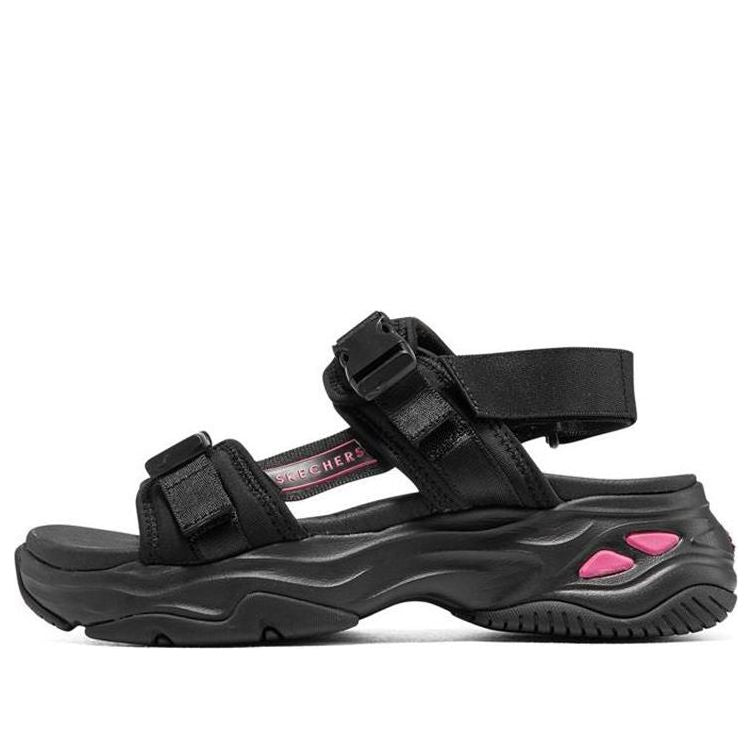 (WMNS) Skechers D'lites 4.0 Sandals 'Black Pink' 119385-BBK