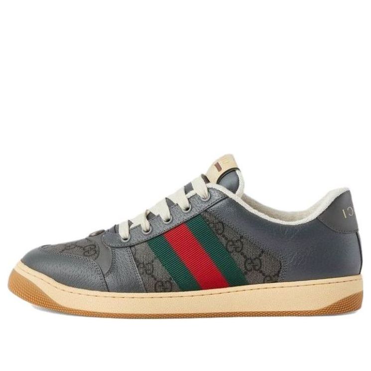 Gucci Screener Low-Top Sneakers 'Grey Green Red' 749622-FAB3X-8746
