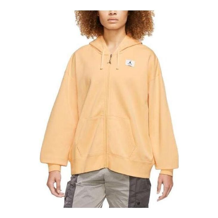 (WMNS) Air Jordan Logo Flight Jacket 'Orange' DZ3360-251
