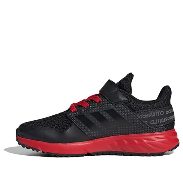 (GS) adidas FortaFaito EL K 'Black Red' EE7307