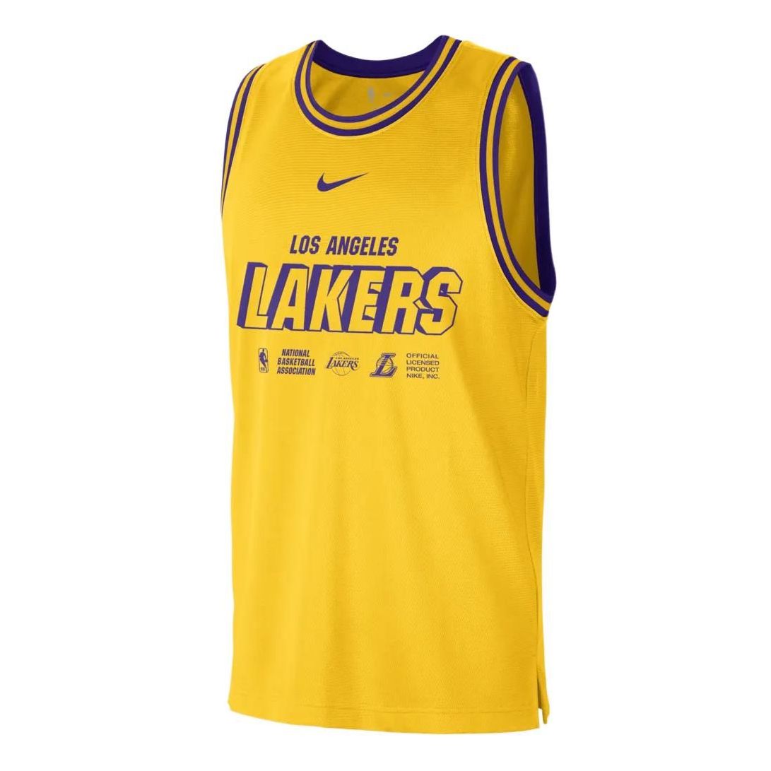 Nike x NBA LA Lakers Training Jerseys 'Yellow' DR2273-728