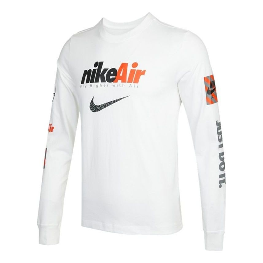 Nike Air Logo Printing Sports Breathable Long Sleeves White DJ1416-100