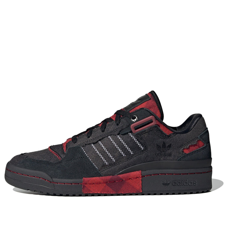 adidas originals Forum Exhibit Low 'Black Red' HQ8417