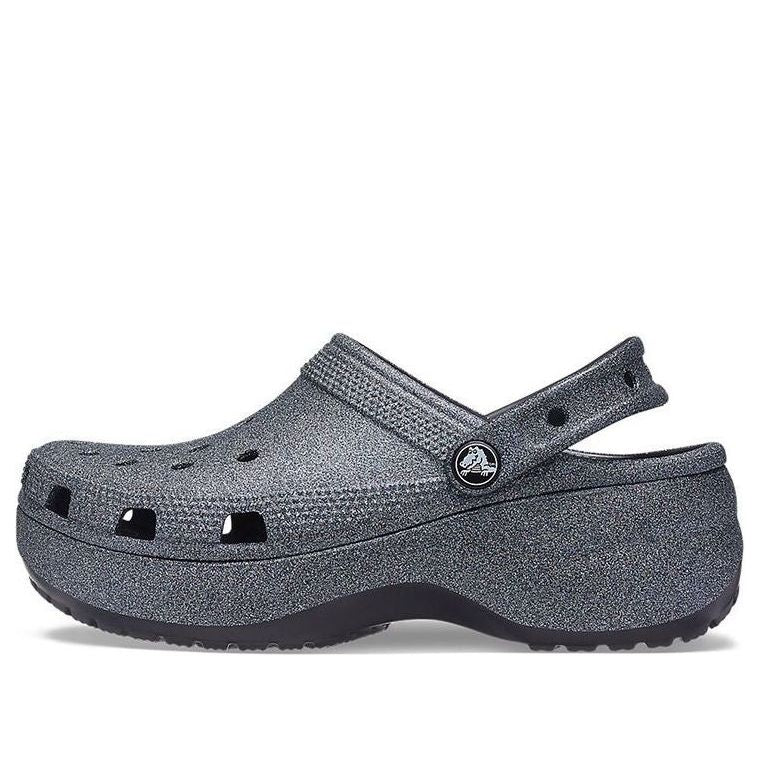 (WMNS) Crocs Classic Platform Glitter II Clog 'Black' 207770-001