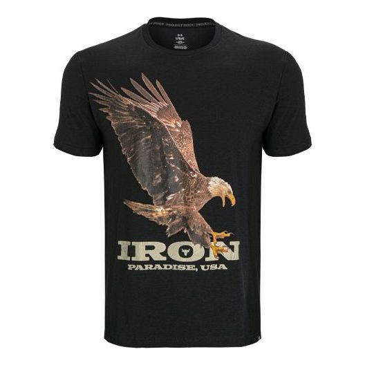 Under Armour Project Rock Eagle Graphic T-shirt 'Black' 1383224-001