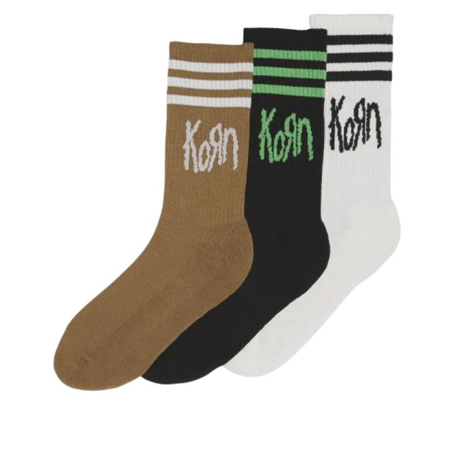 adidas x Korn Socks 3 Pack 'White Black Brown' IW7522