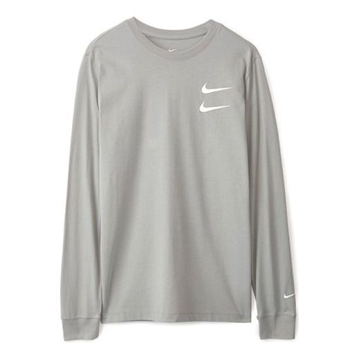 Nike Sportswear Swoosh LS Tee Round Neck Long Sleeves US Edition Gray CK2259-073