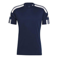 adidas Squadra 21 Soccer/Football Training Quick Dry Round Neck Short Sleeve Navy Blue GN5724