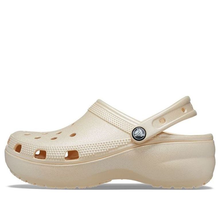 (WMNS) Crocs Classic Clog Platform Shimmer 'Vanilla' 208590-108