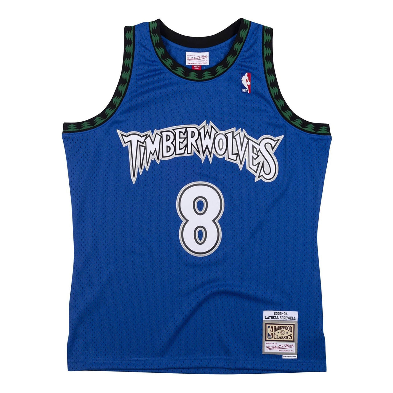 Mitchell & Ness x NBA Minnesota Timberwolves 2003-04 Swingman Jersey 'Latrell Sprewell 8' SMJYCP19064-MTIROYA03LSP