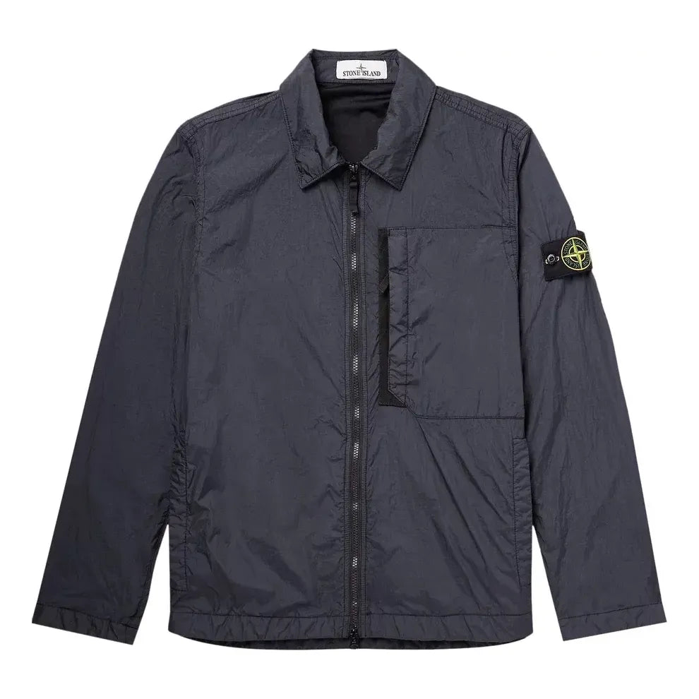 STONE ISLAND Compass Patch Collared Zip Up Jacket 'Navy' 791510723-V0020
