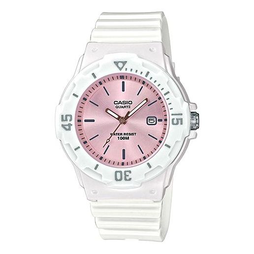 CASIO Waterproof Sports Pink DialWhite Strap PinkWhite Analog LRW-200H-4E3