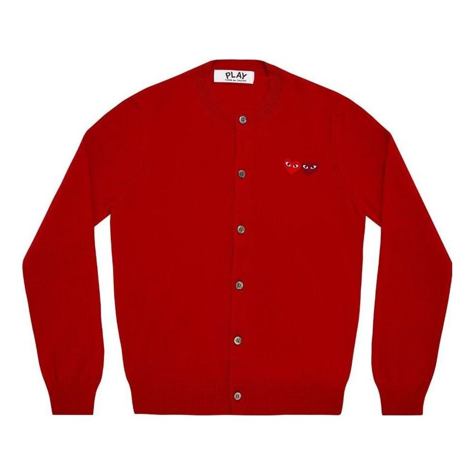 (WMNS) COMME des GARCONS PLAY Cardigan Double Emblem 'Red' AZ-N057-051-5
