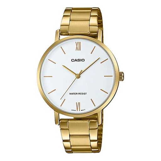 CASIO Waterproof White Watch Dial White Analog LTP-VT01G-7B
