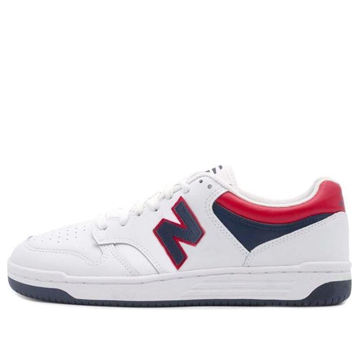 New Balance 480 Lifestyle Shoes 'White Indigo Red' BB480LNR