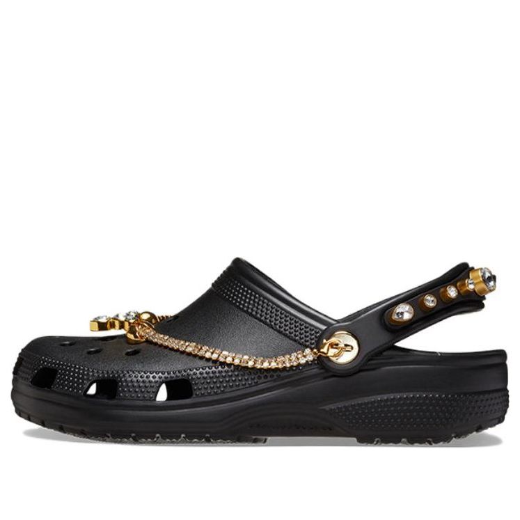 (WMNS) Crocs Classic Tiara Clogs 'Black Gold' 209684-001
