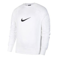 Nike Sportswear Swoosh Casual Sports Crew-neck Long Sleeve 'White' DA0087-100