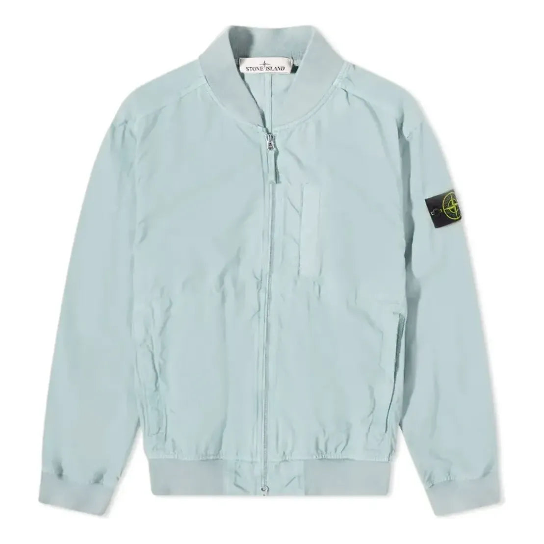 STONE ISLAND Cupro Cotton Twill Bomber Jacket 'Sky Blue' 781542629-V0041