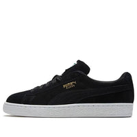 PUMA Suede Low Casual Board Shoes Black/Gold 352634-87