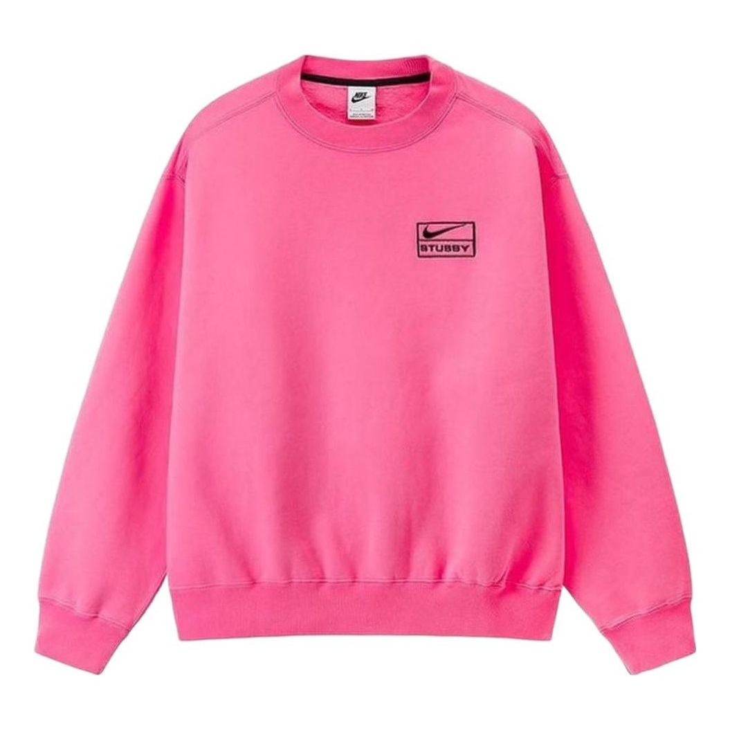 Nike x Stussy FW22 Logo Sweatshirt Asia Sizing 'Pink' DO5311-670