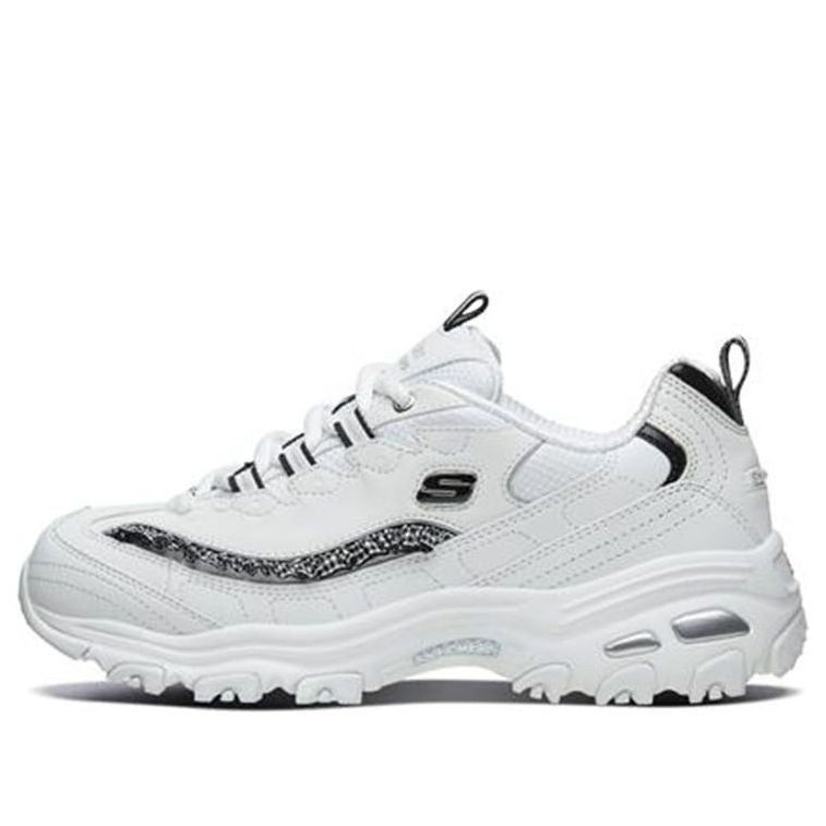 (WMNS) Skechers D'lites 1.0 White/Black 13090-WBK