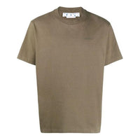 Off-White SS22 Logo Round Neck Printing Short Sleeve Ordinary Version Green OMAA027S22JER0045656