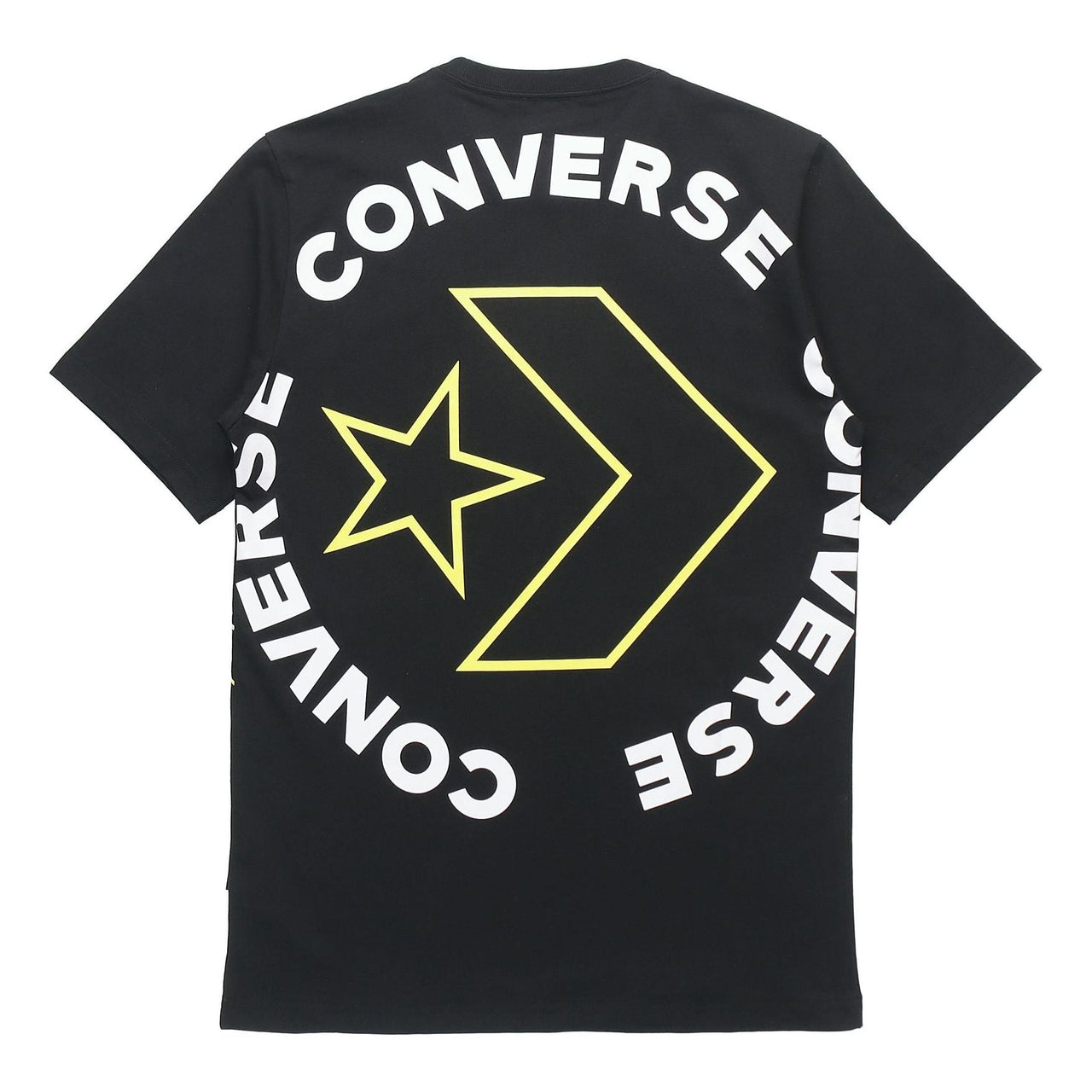Men's Converse Classic Logo Printing Short Sleeve Black 10018872-001