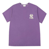 MLB New York Yankees Round Neck Short Sleeve Unisex Purple 31TS06031-50C